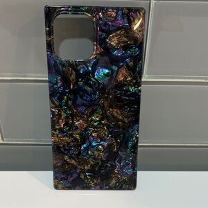 Iridescent Phone Case with Black and Gold Accents